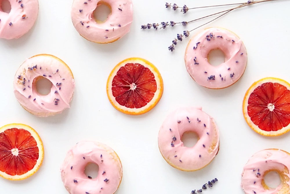 Lavender Blood Orange Doughnuts