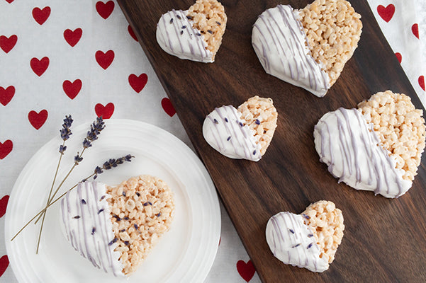 Lavender Rice Krispie Hearts