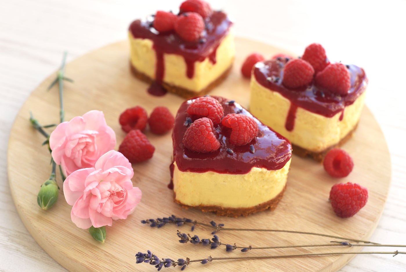 Lavender Raspberry Cheesecake