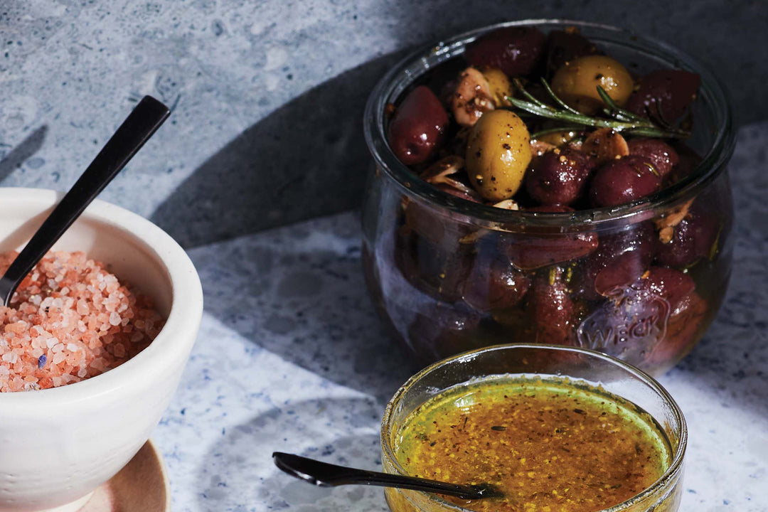 Lavender-Marinated Olives