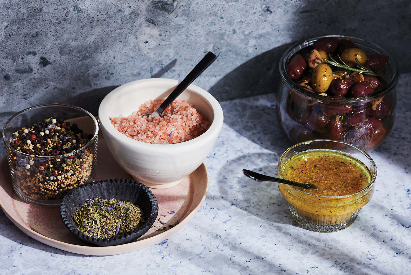Lavender-Marinated Olives