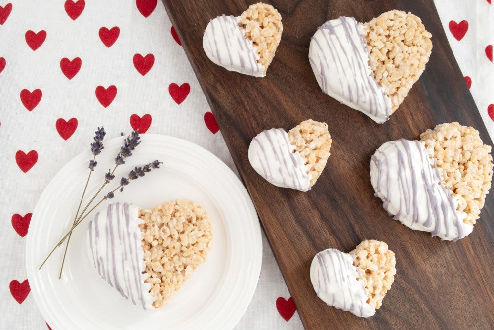 Lavender Rice Krispie Hearts