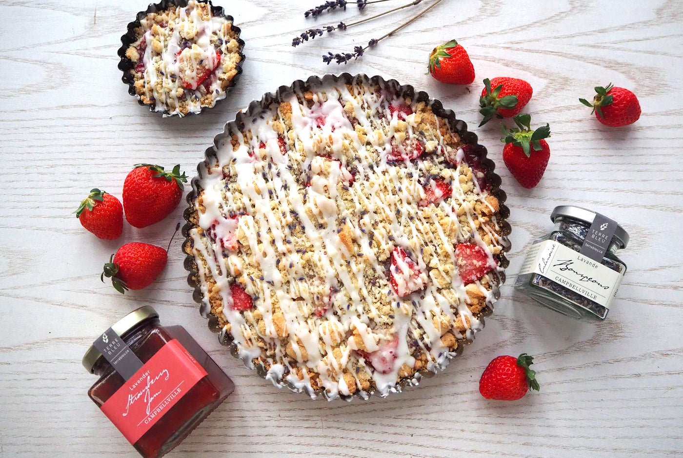 Lavender Strawberry Sweetheart Tart