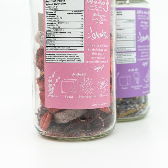 Lavender Hibiscus Strawberry Cocktail Infusion Kit